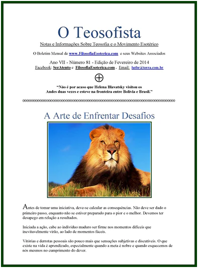 Capa TEO Fevereiro 2014