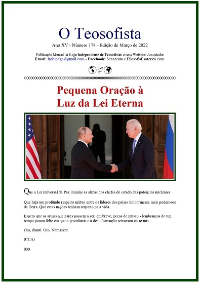 O TEOSOFISTA, Março de 2022
