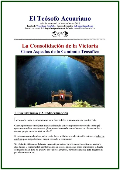 El Teósofo Acuariano 012, Noviembre de 2022