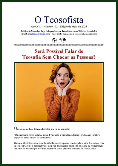 O TEOSOFISTA, Maio de 2023