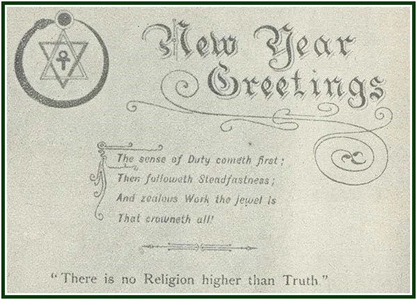 New Year Greetings from Blavatsky