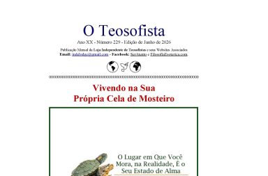 Recorte da capa da edição de junho de 2026 da revista O Teosofista.
