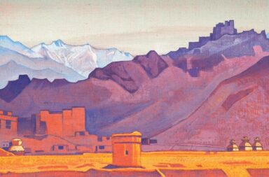 Pintura de Nicholas Roerich que ilustra el texto La Carta del Maha Chohan, el maestro de los maestros.