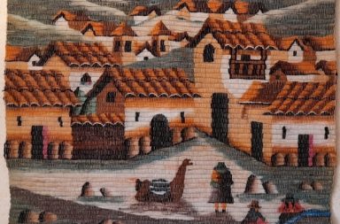 Thoughts Along the Road 99: Anonymous Andean textile art of a village, evoking a journey into the light of the soul.