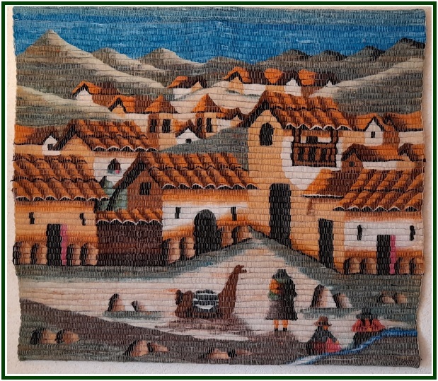 Thoughts Along the Road 99: Anonymous Andean textile art of a village, evoking a journey into the light of the soul.