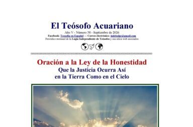 Destaque de teosofía en la revista El Teósofo Acuariano 058 de septiembre de 2026: Oración a la Ley de la Honestidad.