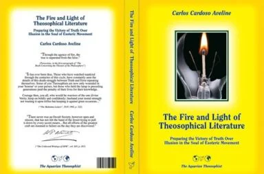 Portada de The Fire and Light of Theosophical Literature de Carlos Cardoso Aveline, libro editado en Rusia, la tierra natal de Blavatsky.