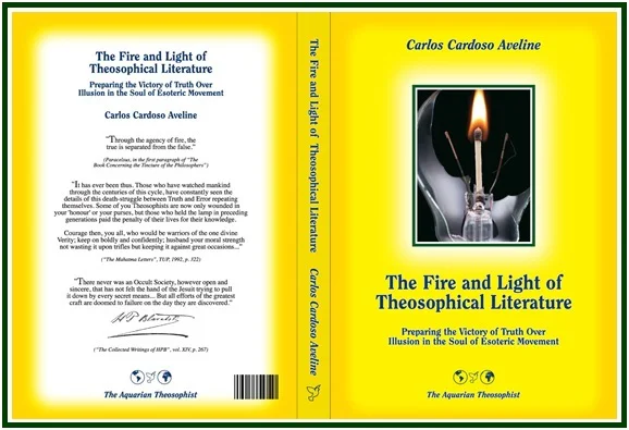 The book cover of The Fire and Light of Theosophical Literature by Carlos Cardoso Aveline.
